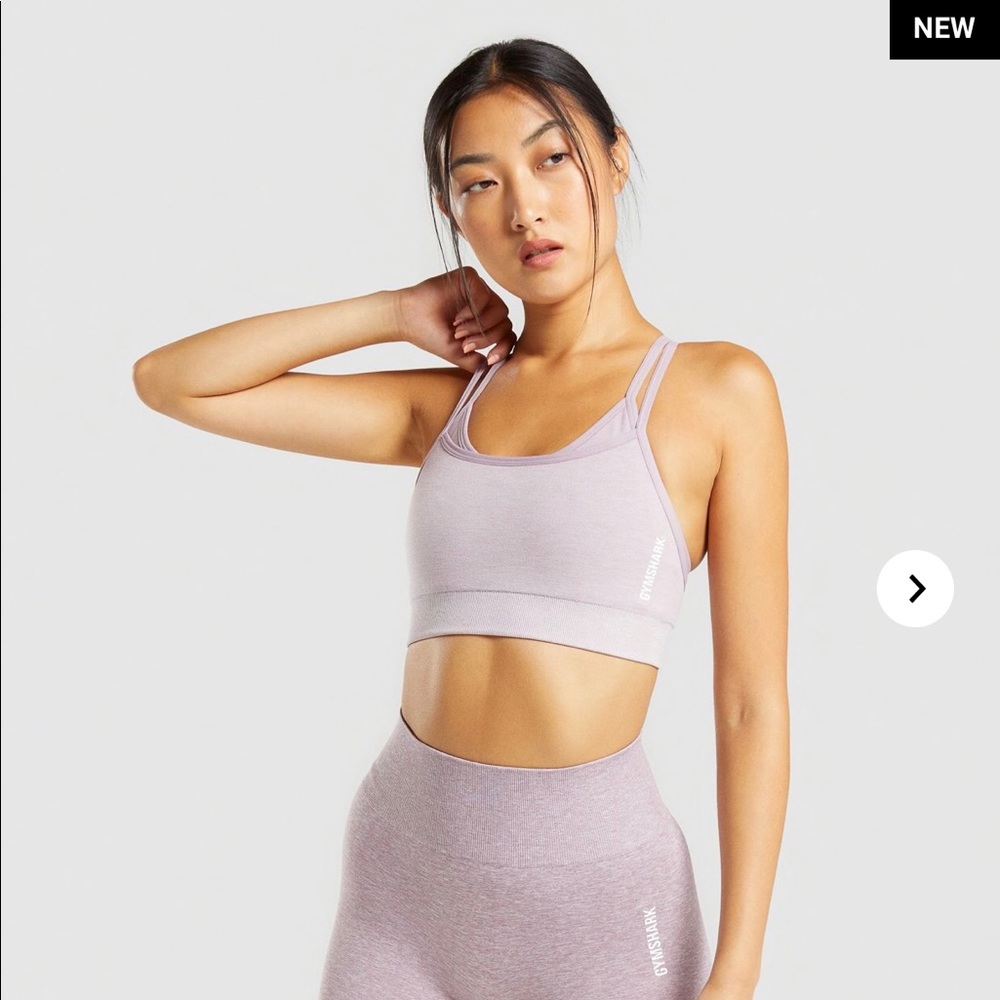 NWT Gymshark Adapt Marl Bra Mallow Purple